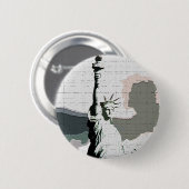 Vrijheidsbeeld Pop Art Ronde Button 5,7 Cm (Voorkant /achterkant)
