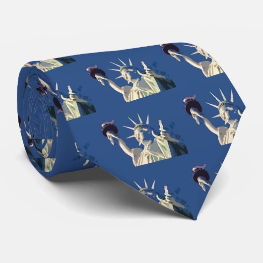 Vrijheidsbeeld Pop Art Stropdas (Opgerold)