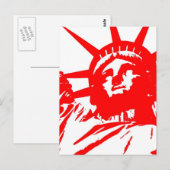 Vrijheidsbeeld Pop Art USA Symbol Briefkaart (Voorkant / Achterkant)