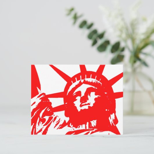 Vrijheidsbeeld Pop Art USA Symbol Briefkaart (Staand voorkant)
