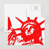 Vrijheidsbeeld Pop Art USA Symbol Briefkaart (Voorkant / Achterkant)