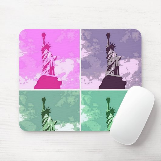 Vrijheidsbeeld Pop Art USA Symbol Muismat (Met muis)