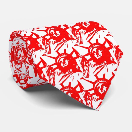 Vrijheidsbeeld Pop Art USA Symbol Stropdas (Opgerold)