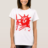 Vrijheidsbeeld Pop Art USA Symbol T-shirt (Voorkant)