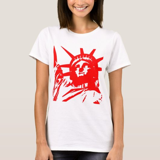 Vrijheidsbeeld Pop Art USA Symbol T-shirt (Voorkant)