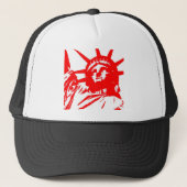 Vrijheidsbeeld Pop Art USA Symbol Trucker Pet (Voorkant)