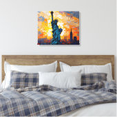 Vrijheidsbeeld Premium Canvas (Insitu (Slaapkamer))