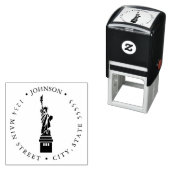 Vrijheidsbeeld Retourlabel Zelfinktende Stempel (In situ)