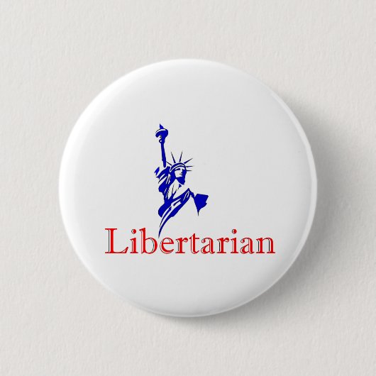 Vrijheidsbeeld - Retro Libertarian-pictogram Ronde Button 5,7 Cm (Voorkant)