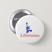 Vrijheidsbeeld - Retro Libertarian-pictogram Ronde Button 5,7 Cm (Voorkant /achterkant)