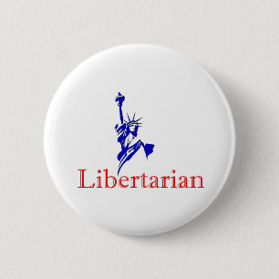 Vrijheidsbeeld - Retro Libertarian-pictogram Ronde Button 5,7 Cm