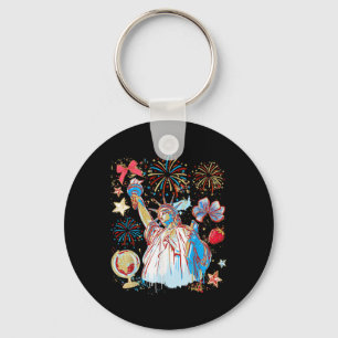 Vrijheidsbeeld Retro Vuurwerk 4 juli Amer Sleutelhanger