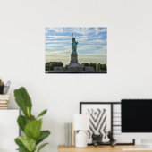 Vrijheidsbeeld, rivier Hudson, New York Poster (Thuiskantoor)