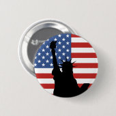 Vrijheidsbeeld Ronde Button 5,7 Cm (Voorkant /achterkant)