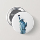 Vrijheidsbeeld Ronde Button 5,7 Cm (Voorkant /achterkant)