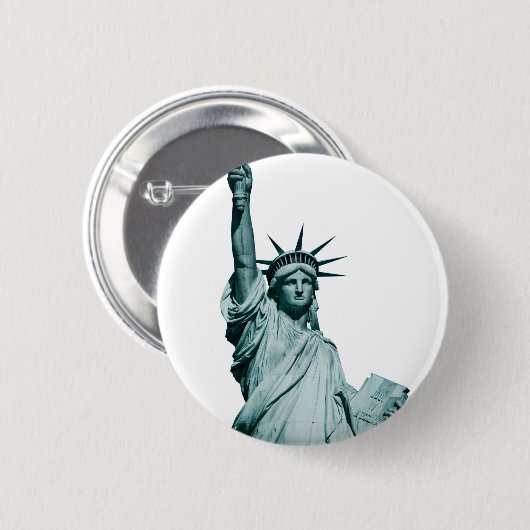 Vrijheidsbeeld Ronde Button 5,7 Cm (Voorkant /achterkant)