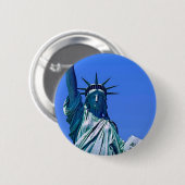 Vrijheidsbeeld Ronde Button 5,7 Cm (Voorkant /achterkant)