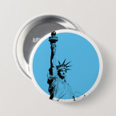 Vrijheidsbeeld Ronde Button 7,6 Cm (Voorkant /achterkant)