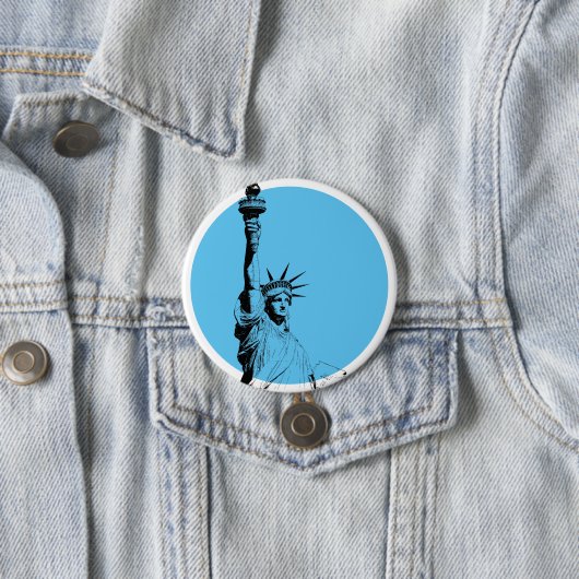 Vrijheidsbeeld Ronde Button 7,6 Cm (In situ)