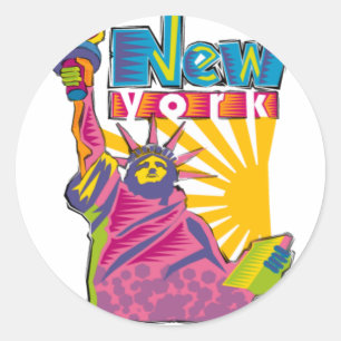 Vrijheidsbeeld Ronde Sticker