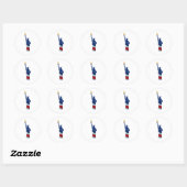 vrijheidsbeeld ronde sticker (Vel)