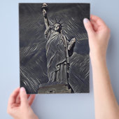 Vrijheidsbeeld schilderij flyer (Hand)