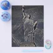 Vrijheidsbeeld schilderij flyer (Enkel)