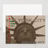 Vrijheidsbeeld Sepia Tones Uitnodiging (Voorkant / Achterkant)