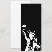 Vrijheidsbeeld Silhouet Uitnodiging (Voorkant / Achterkant)