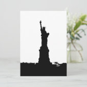 Vrijheidsbeeld Silhouet Uitnodiging (Staand voorkant)