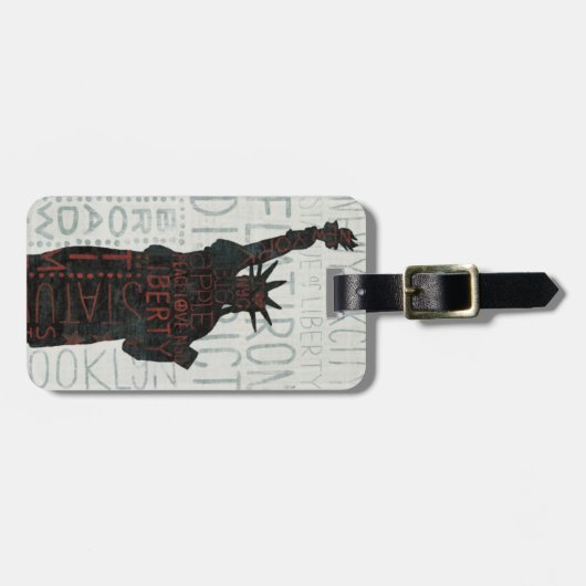 Vrijheidsbeeld Silhouette Bagagelabel (Voorkant horizontaal)