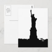 Vrijheidsbeeld Silhouette Briefkaart (Voorkant / Achterkant)