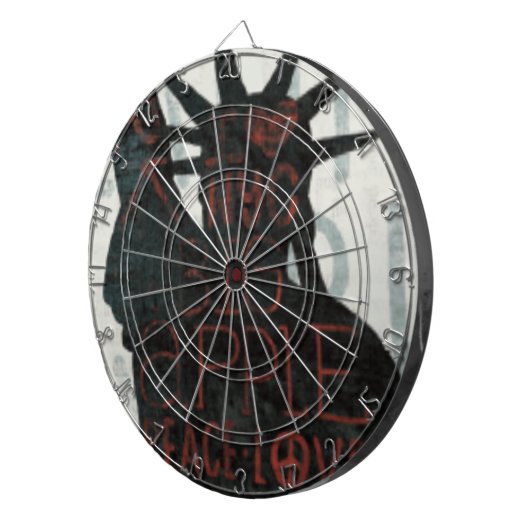 Vrijheidsbeeld Silhouette Dartbord (Voorkant Rechts)