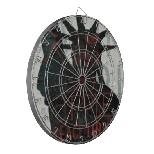 Vrijheidsbeeld Silhouette Dartbord (Voorkant Links)