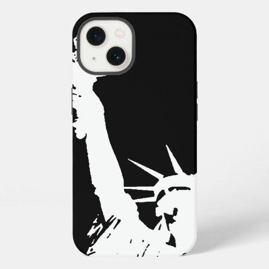 Vrijheidsbeeld Silhouette iPhone Hoesje (Achterkant)