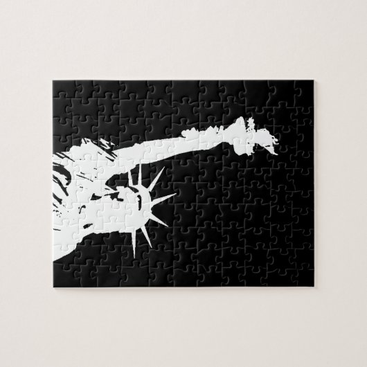 Vrijheidsbeeld Silhouette Legpuzzel (Horizontaal)