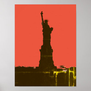 Vrijheidsbeeld Silhouette Pop Art Poster