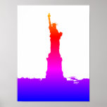 Vrijheidsbeeld Silhouette Pop Art Poster<br><div class="desc">New York City - United States National and City Symbol Statues,  Monuments and Buildings - Statue of Liberty Photo Artwork - Statue of Liberty Silhouette Pop Art Style Artwork</div>