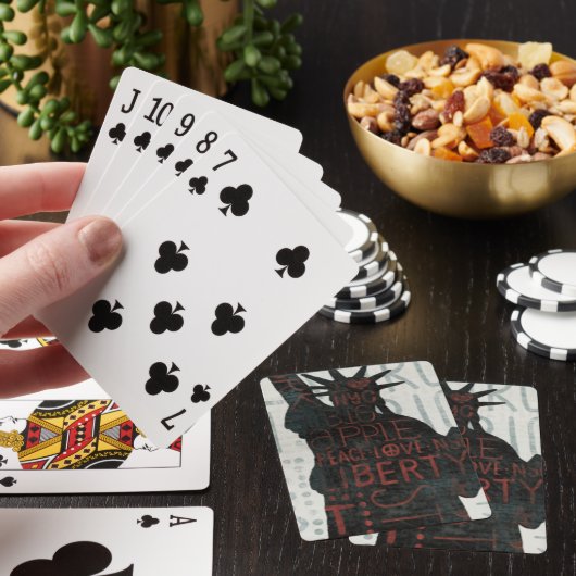 Vrijheidsbeeld Silhouette Speelkaarten (Insitu)