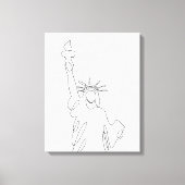 Vrijheidsbeeld silhuette canvas afdruk (Voorkant)