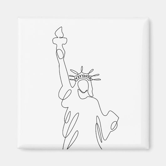 Vrijheidsbeeld silhuette magneet (Voorkant)