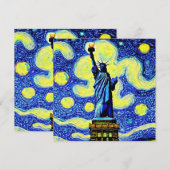 Vrijheidsbeeld Sterrennacht New York (Voorkant / Achterkant)