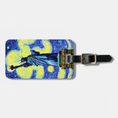 Vrijheidsbeeld Sterrennacht New York Bagagelabel (Voorkant horizontaal)