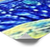 Vrijheidsbeeld Sterrennacht New York Poster (Hoek)