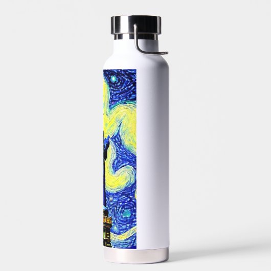 Vrijheidsbeeld Sterrennacht New York Waterfles (Links)