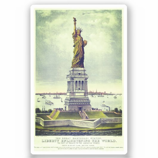  Vrijheidsbeeld Sticker (Voorkant)