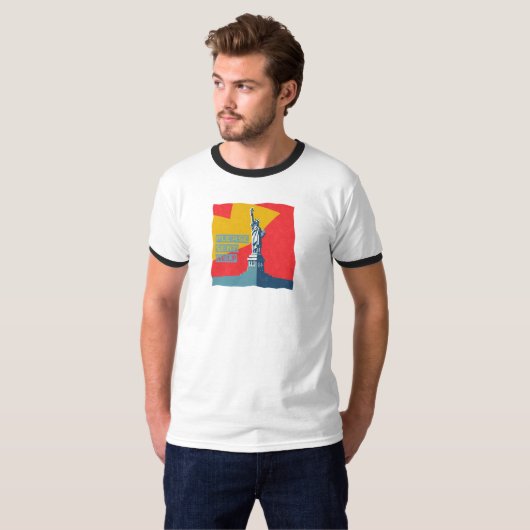 Vrijheidsbeeld Stuur alsjeblieft hulp - Red de dem T-shirt (Voorkant volledig)