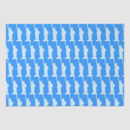 Vrijheidsbeeld Symbool Elegant Blauw Tissuepapier