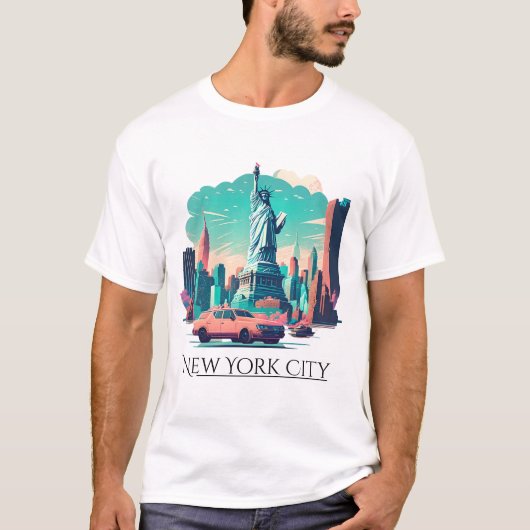 Vrijheidsbeeld T-shirt New York City (Voorkant)