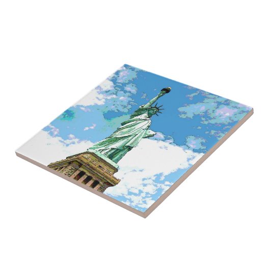 Vrijheidsbeeld Tegeltje (Zijkant)